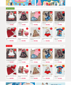 Mẫu website bán quần áo đồ chơi trẻ em 01