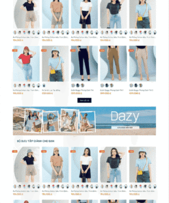 Mẫu Website shop bán quần áo
