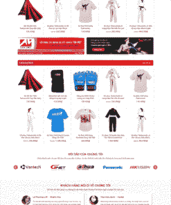 Mẫu website bán đồ võ tập gym 01