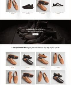 Mẫu website shop bán giày 50