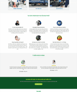 Mẫu Website hút hầm cầu, thông cống, bể phốt, vệ sinh môi trường 123