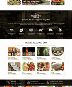 Mẫu website nhà hàng, ẩm thực, quán ăn 03