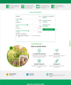 Mẫu website vay tiền nhanh 96