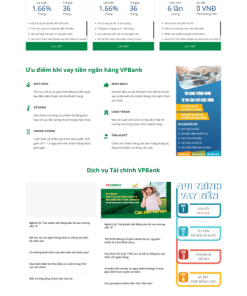 Mẫu website website tín dụng VPBank ngân hàng