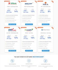 Mẫu website tài chính cho vay tiền 123