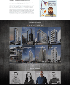 Mẫu website giới thiệu dự án công trình xây dựng toà nhà 56